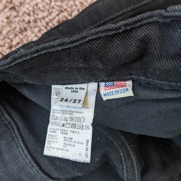 American Apparel high-waisted black jean shorts - Picture 3 of 4